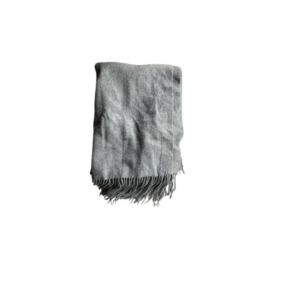 BABATON Grey Wool Fringed Poncho Wrap - Picture 8 of 8